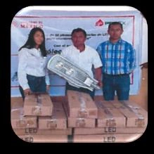 Entrega de luminarias para alumbrado público