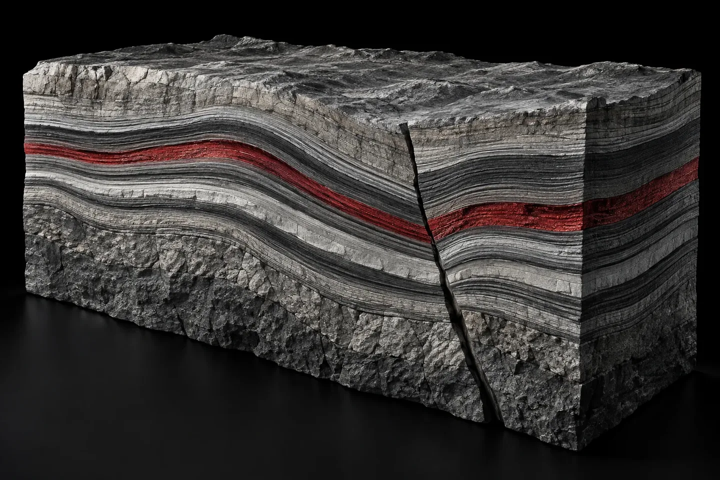 Visualización conceptual de estructuras geológicas del subsuelo